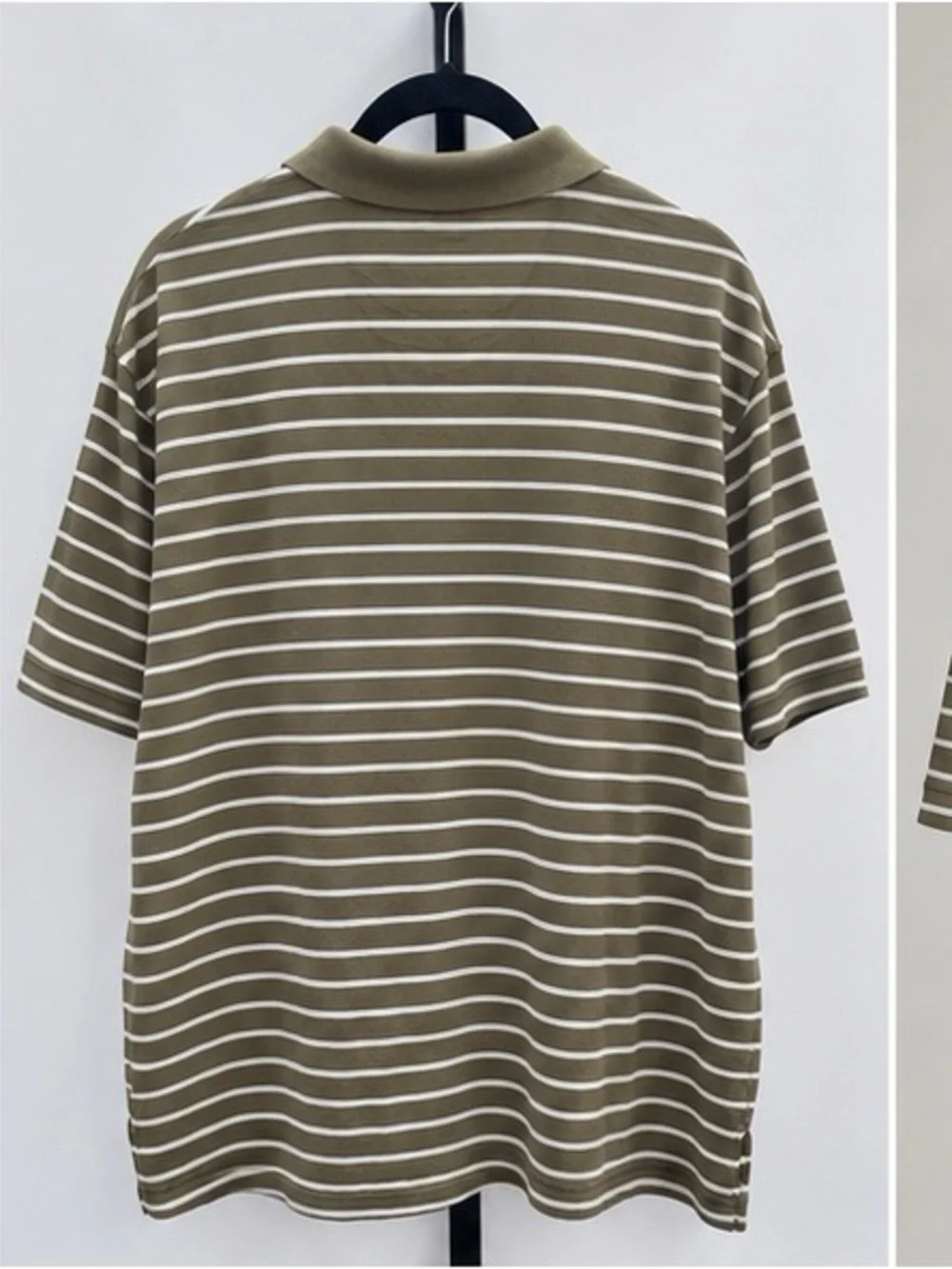 Polo by Ralph Lauren Men’s XL Pima Cotton Striped Polo Shirt Olive Green White